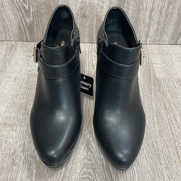 NWT East 5th EF Emmelie Black Booties Memory Foam Buckle Heeled 6 - Picture 2 of 16